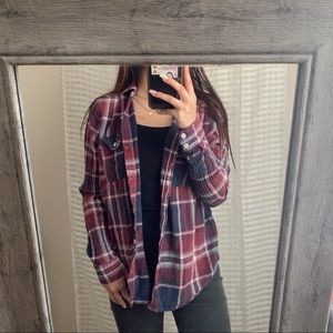 Purple plaid flannel